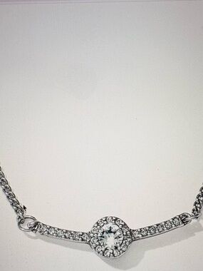 Brighton silver-tone "Ilumina" Crystal Bar Necklace - Elegant